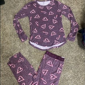 Victoria secret candy cane pjs size large
